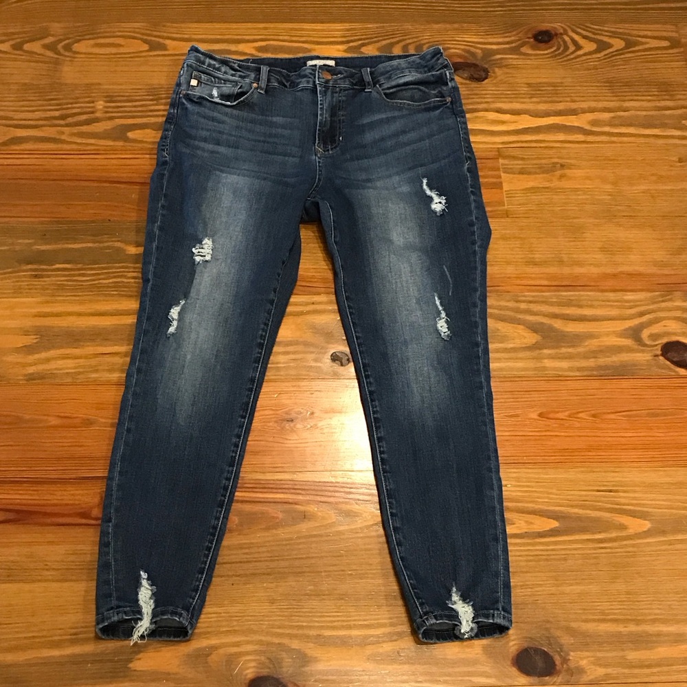 Dear John Dark Blue Distressed Skinny Jeans